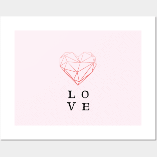 Love with heart Posters and Art